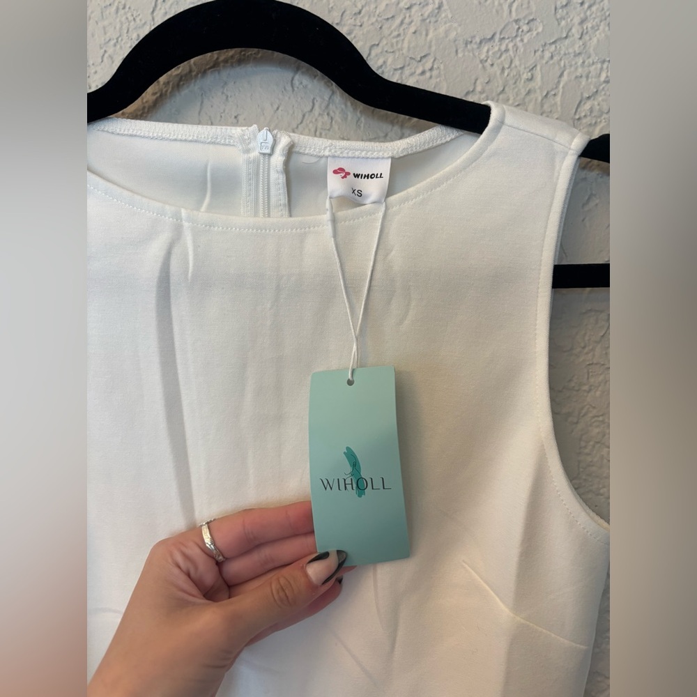 Amazon White Summer Short Dress! NWT - Picture 3 of 4